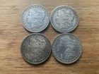 Morgan Silver dollars -Lot of 4 coins Random Dates Culls