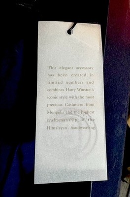 Harry Winston Mongolian Cashmere Scarf With An exclusive NY Collection Book