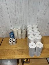 3" x 150' 1-ply Bond POS/Cash Register Machine Paper Rolls - 50 Rolls Assorted