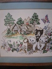 VINTAGE Cross Stitch Kit Kittens JANLYNN 80-117 14 X 12 NOS 1992