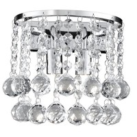 Glanzvolle Klassische Wandleuchte In Chrom Wandlampe Kristall 2X G9 Beleuchtung