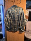 Victoria's Secret Teal Gold Damask Satin Pajama Set L Button Collared Women's — photo 8