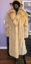 Golden Island Golden Fox Fur Coat Full Length Luxury 