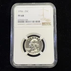 1956 WASHINGTON QUARTER - 25 CENT - NGC GRADED PF68 - PROOF Awesome Coin!