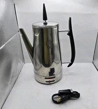Vintage SOCIETY Easy Flo 7580 Percolator Coffee Maker Pot 10 Cup  Works Great