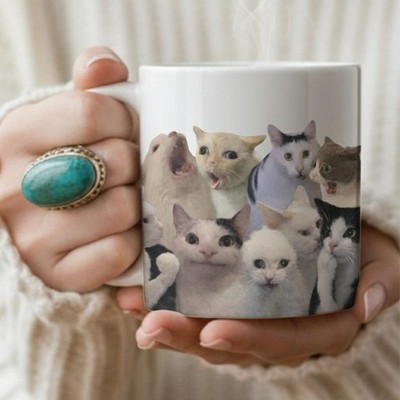 Cat meme mug | crying cat| screaming cat | funny cat mug |meme mug | meme cat