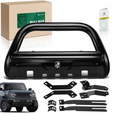 3.5 Bull Bar Push Bar Skid Plate Light Mount For Bronco 2021-2026 Alloy Steel 3.5 Bull Bar Push Bar Skid Plate Light Mount For Bronco 2021-2026 Alloy Steel