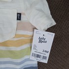 baby B'gosh 24M Striped Collared Cotton Knit Short Sleeve One-Piece Bodysuit — photo 3