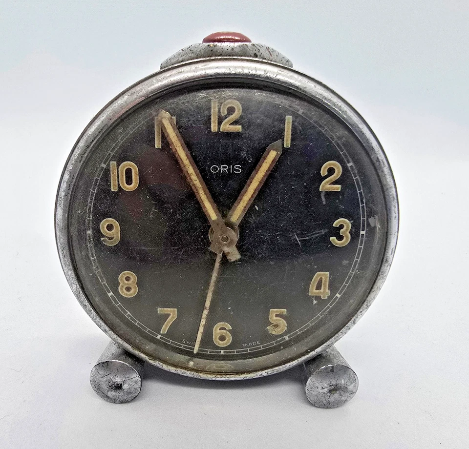 Vintage Oris Mechanical Alarm Clock & Box (Running) - Image 2 of 3