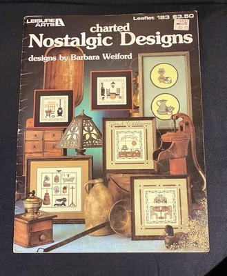 Leisure Arts Charted Nostalgic Designs Cross Stitch 14 Page Pattern Booklet 1980