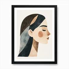 Portrait Of A Woman 710 Art Print Framed Wall Art Poster Canvas Print Picture