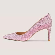 Fashion Stiletto High Heels Pointed Toe Shoes Womens Rhinestone BlingBling Shoes