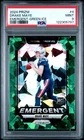 2024 PANINI PRIZM EMERGENT GREEN ICE #4 DRAKE MAYE ROOKIE RC PSA 9