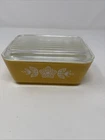 Vintage Pyrex 1 1/2 Pt Golden Butterfly Refrigerator Dish 0502 with Lid READ