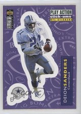 1996 Collector's Choice Update Play Action Stick-Ums Deion Sanders #S21 HOF 05v3