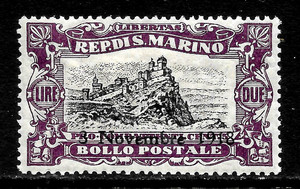 HICK GIRL-OLD MINT  SAN MARINO  SEMI-POSTAL SC#B16  1918  OVERPRINT      X3765