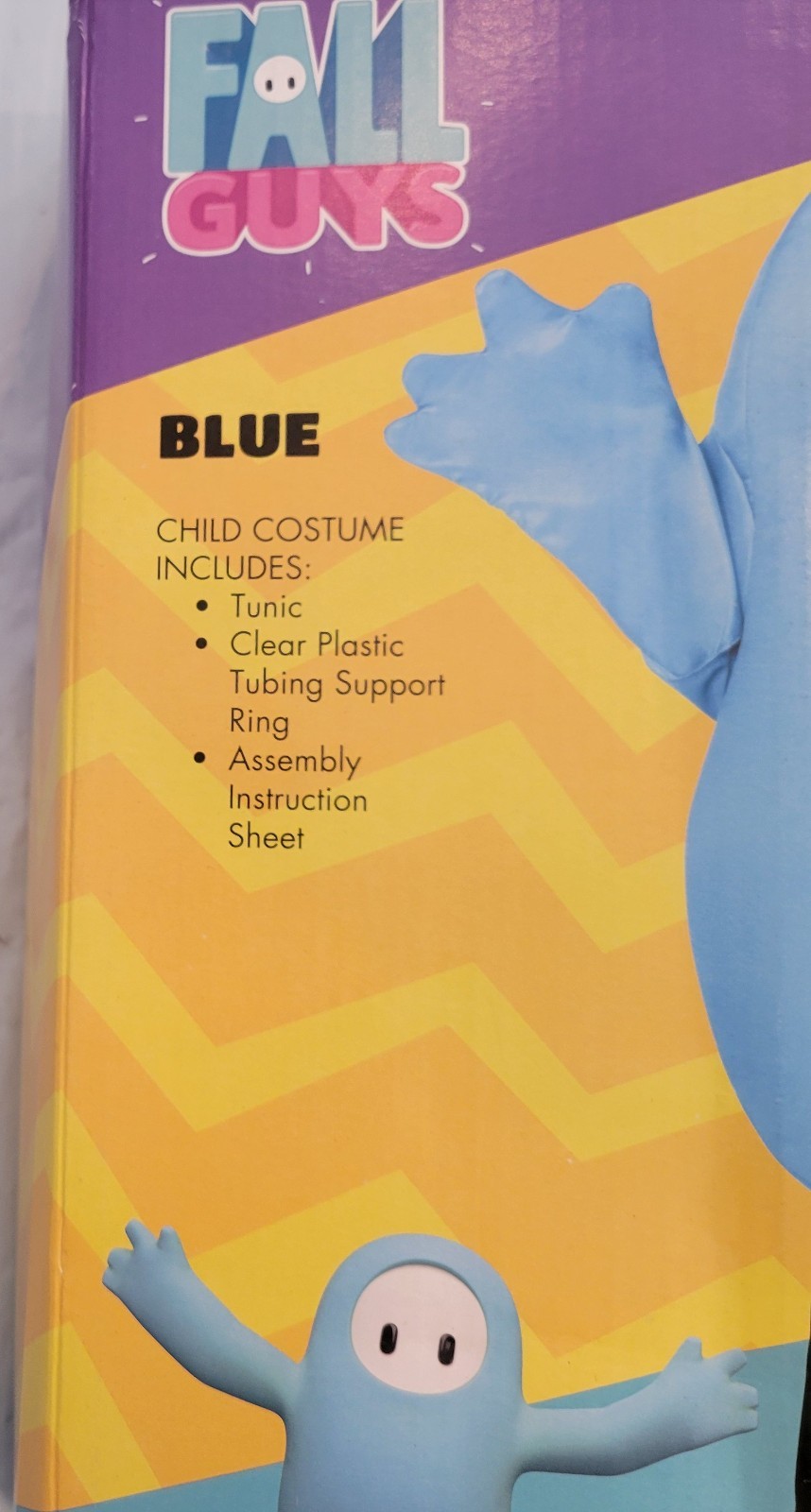 Fall Guys Blue Inflatable Child Costume Size Large 10-12 Halloween Inspirit