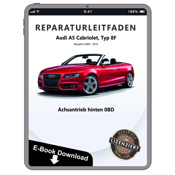 Audi A5 8F (09-16) Kardanwelle Achsantrieb Hinten 0BD Reparaturleitfaden Ebook-image