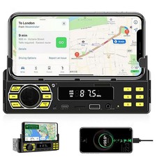 1DIN MP3 Autoradio mit Telefonhalter Bluetooth FM AUX IN USB TF Eingang Radio