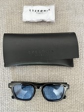 EYEK�NIK AARTE Ocean Sunglasses Blue Frame UV400 Designer Shades New