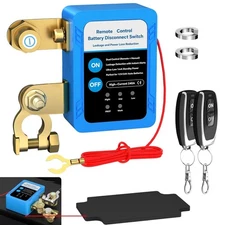 Kill Switch for Car, 12V 240A Remote Battery Disconnect Switch Smart Voltage