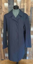 Old Navy Blue Cotton Trench Coat Size L Classic Lightweight Rain Coat Unisex