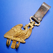 Trommelhaken, groß, Messing Adler, Preußen, deutsches Kaiserreich, 1900 - 1918