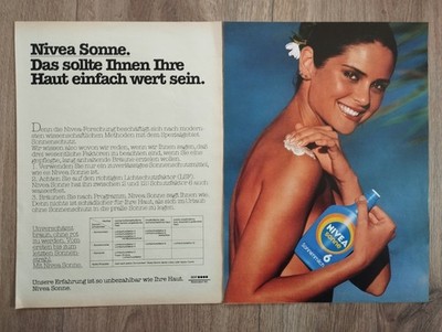 Original advertising 1981 Nivea Milk makes skin like velvet and silk