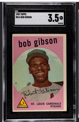 BOB GIBSON 1959 TOPPS SGC 3.5 ! *JUST GRADED ! *NO CREASES ! *HIGH # BEAUTY !