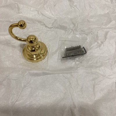 ROHL Perrin & Rowe Holborn Unlacquered Brass Single Robe Hook U.6921-ULB