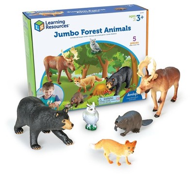 Learning Resources Jumbo Forest Animals - Fine Motor Skills for Children , Schoo