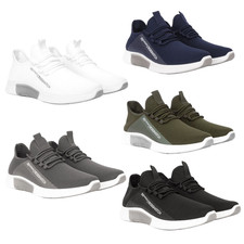 Mens Lightweight Trainers - Crosshatch Nimbus Lace Up Knit Gym Sports Sneakers