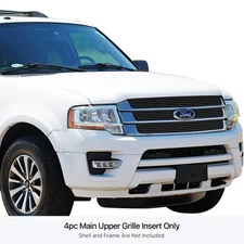 For Ford Expedition 15-17 APG 4-Pc Black 8x6 mm Horizontal Billet Main Grille