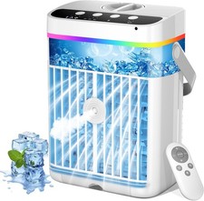 Mini Air Cooler Fan Portable Conditioner Humidifier Ice Cold Cooling for Desk