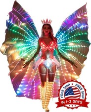 Trajes de danza del vientre con alas y palos, ropa de actuaci n para carnaval US