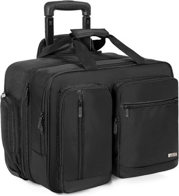Rolling Laptop Bag, Wheeled Briefcase 17.3 inch Overnight Travel Underseat Bag