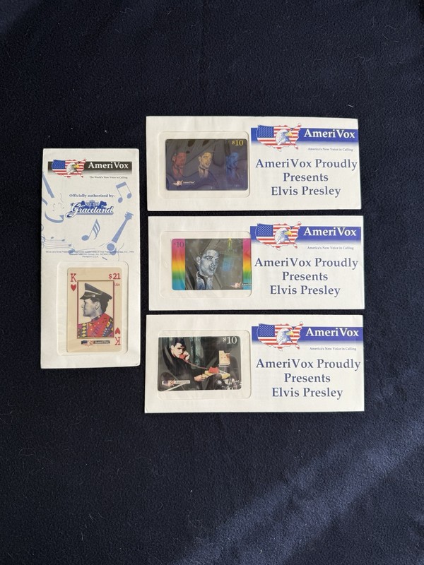 Elvis AmeriVox Phone Cards Collectors Item New In Sealed Envelope