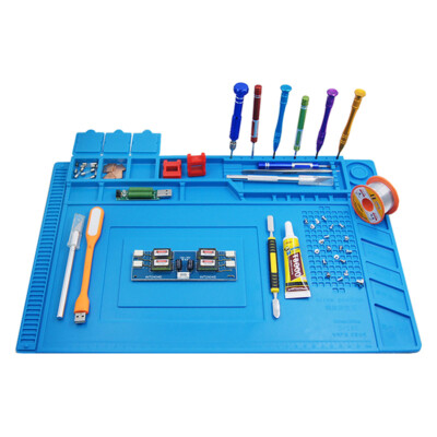 Lötmatte Silikon Antistatisch 34x23cm - Hitzebeständig Bis 500°C Für Elektronikreparatur