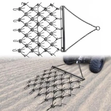 4X4FT Drag Harrow Tines Chain For ATV UTVs Leveling Grading Lawn Tractors
