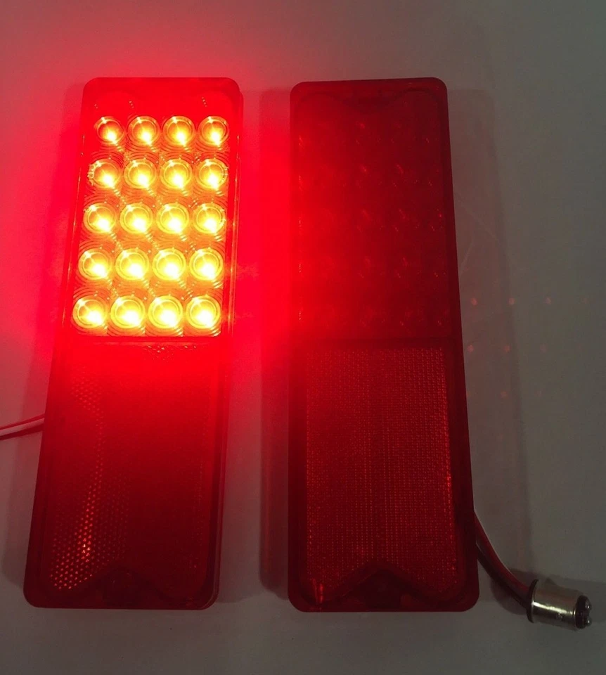 Par de luces traseras de freno LED para camioneta Chevrolet GMC Fleetside 1967-1972 Foto 4 de 4