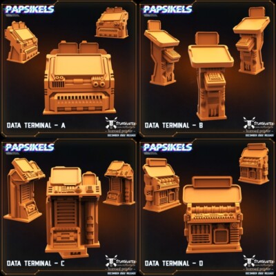 Data Terminal - Papsikels -  Sci-Fi 28-32mm Grimdark Tabletop Terrain