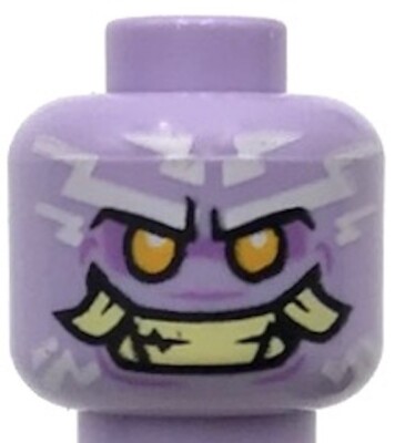 Cry ”Purple Emperor”pulau Lingga【KN】 Lego New Lavender Minifigure Head Alien Ninjago Islander w/ White