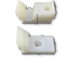 SLIDING SHOWER DOOR JAMB GUIDE AND BUMPER (1 GUIDE AND 1 BUMPER)