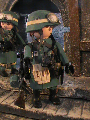 PLAYMOBIL Custom - Barracon Fuerzas Aliadas (Europa 1944) - Ref-001 - Fait Main Espagne