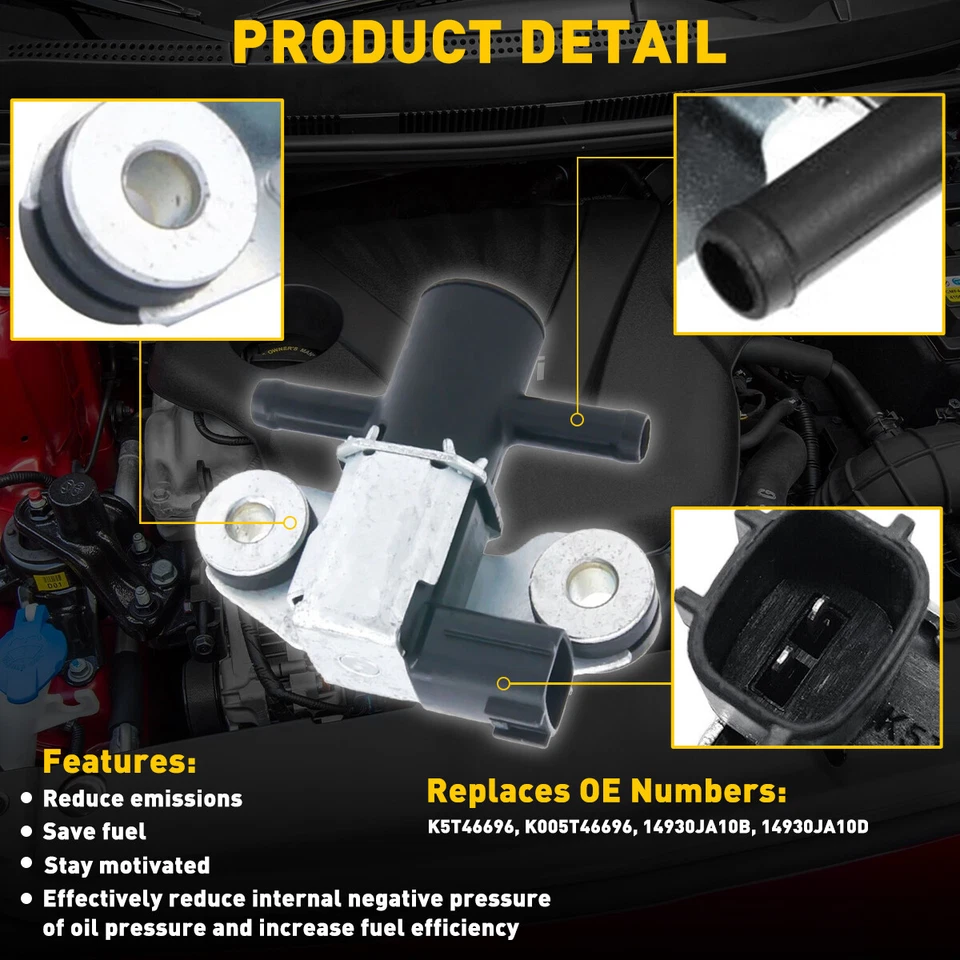 Válvula de purga vasilha de vapor para 07-2018 Nissan Altima Sentra 09-2019 Nissan GT-R - Imagem 4 de 4