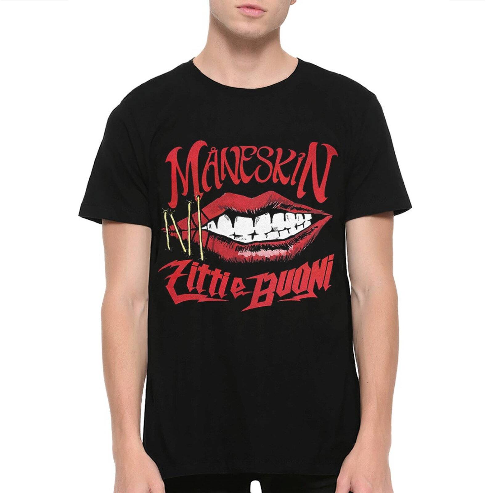 MÅNESKIN Zitti e Buoni Black Tシャツ XL Maneskin Zitti E Buoni Art T-Shirt, Men's Women's Sizes | eBay