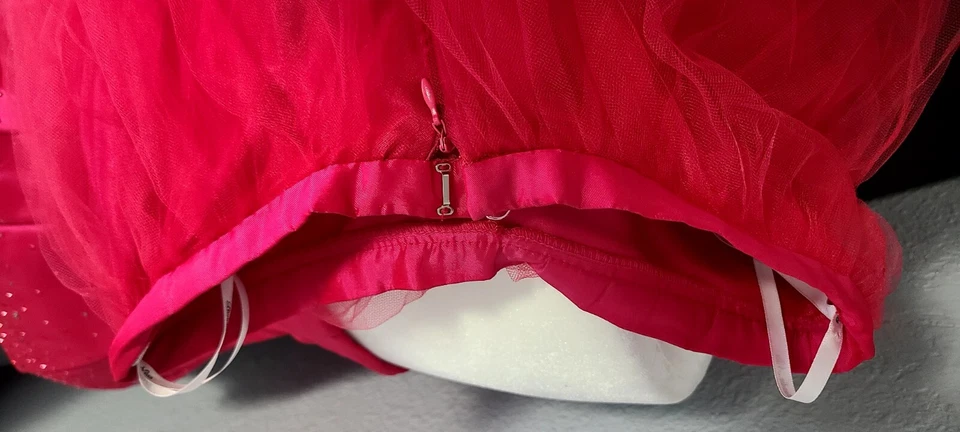 Vestido de graduación Blondie Nites Linda Bernell rosa corsé acampanado falda larga 3 formales Foto 4 de 4