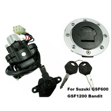 For Suzuki GSF600 GSF1200 Bandit Ignition Switch Lock+Fuel Gas Cap 2 Keys Set UK