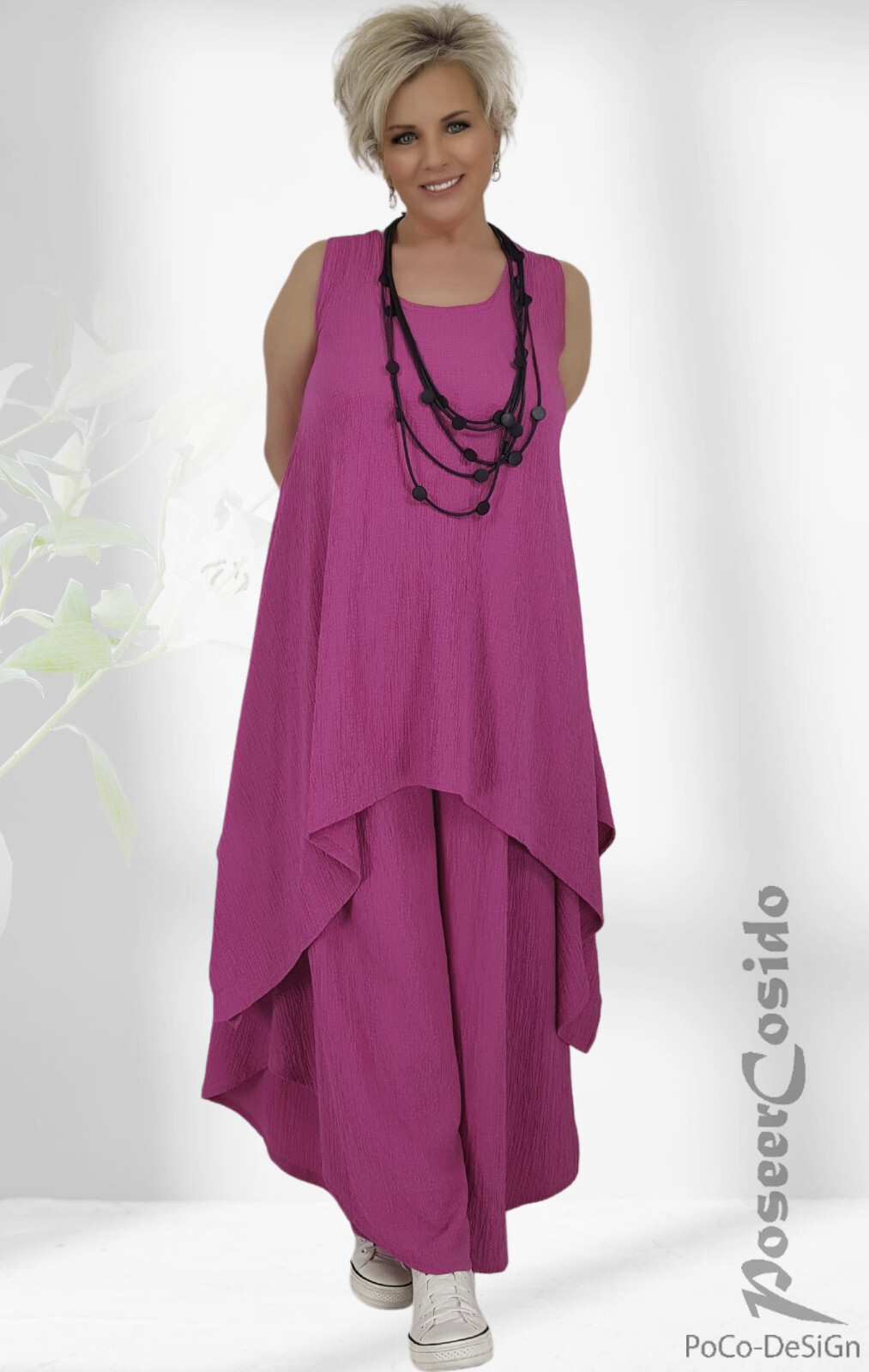 Tunique Lagenlook My Obsession - Orange - Taille 44 à 56 - Jersey - Manches 3/4 - Neuf Avec étiquettes