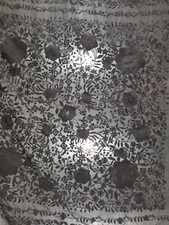 Antique Chinese Silk Hand Embroidered Floral Piano Shawl 52x52 inches